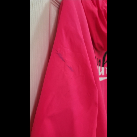 🌿Victoria's Secret Women's Med/Large Anorak Oversized Pink & Gray Wind Breaker - Picture 8 of 14